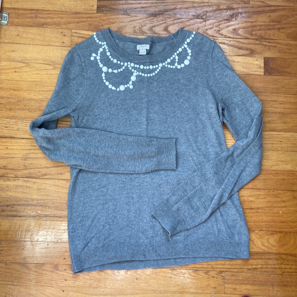 J.Crew crewneck sweater, very soft, gray